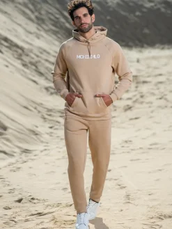 Heren Hoodie Beige-Muchachomalo Sale