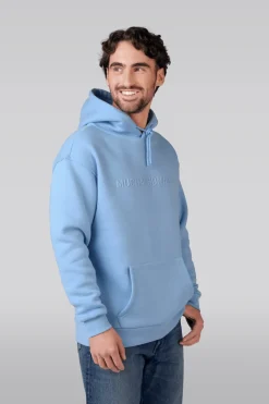 Heren Hoodie Lichtblauw-Muchachomalo Outlet