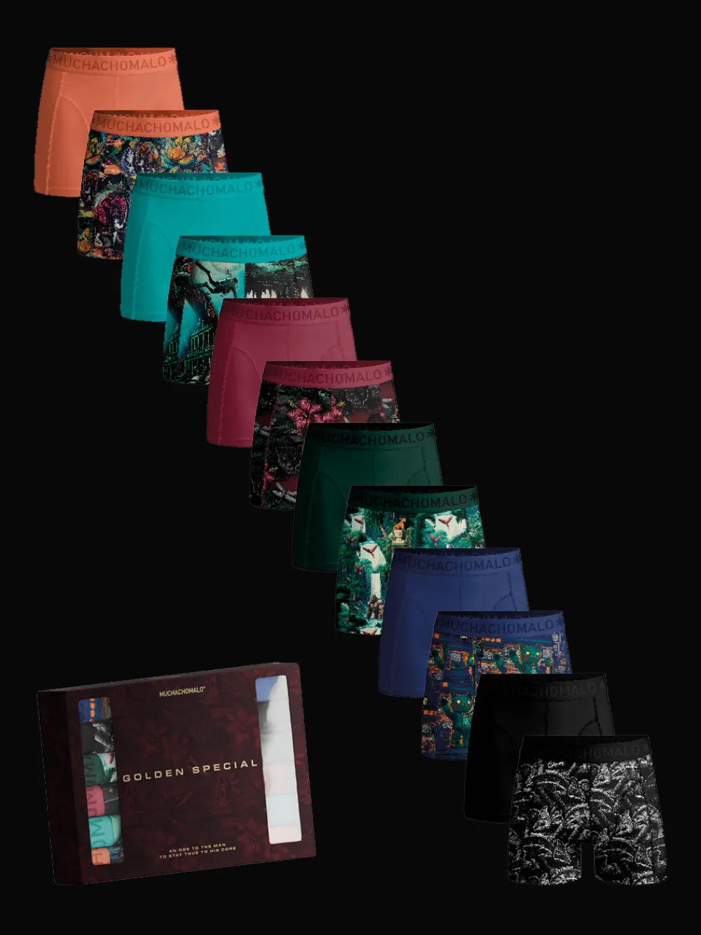 Heren 12-pack Boxershorts-Muchachomalo Best