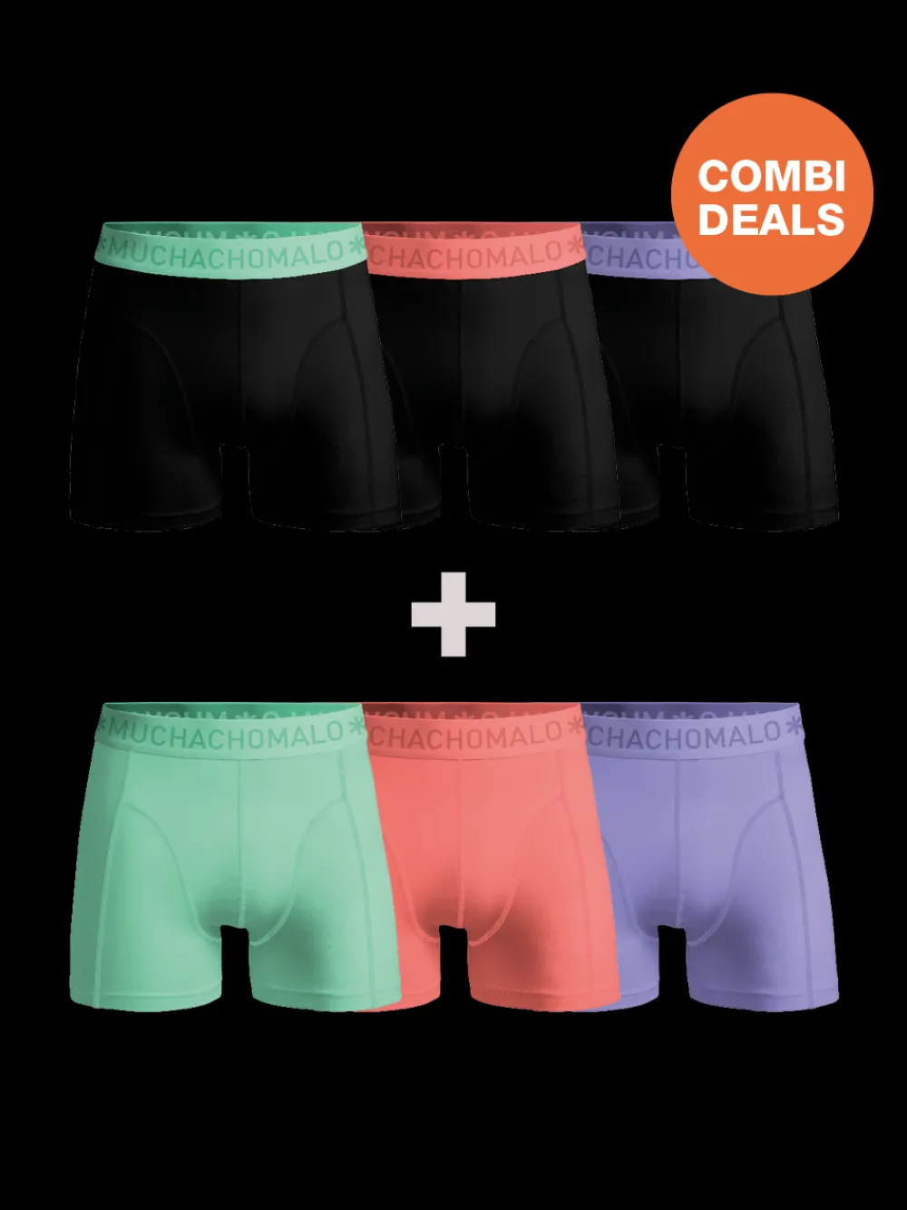 Heren 3+3-pack Boxershorts-Muchachomalo Outlet