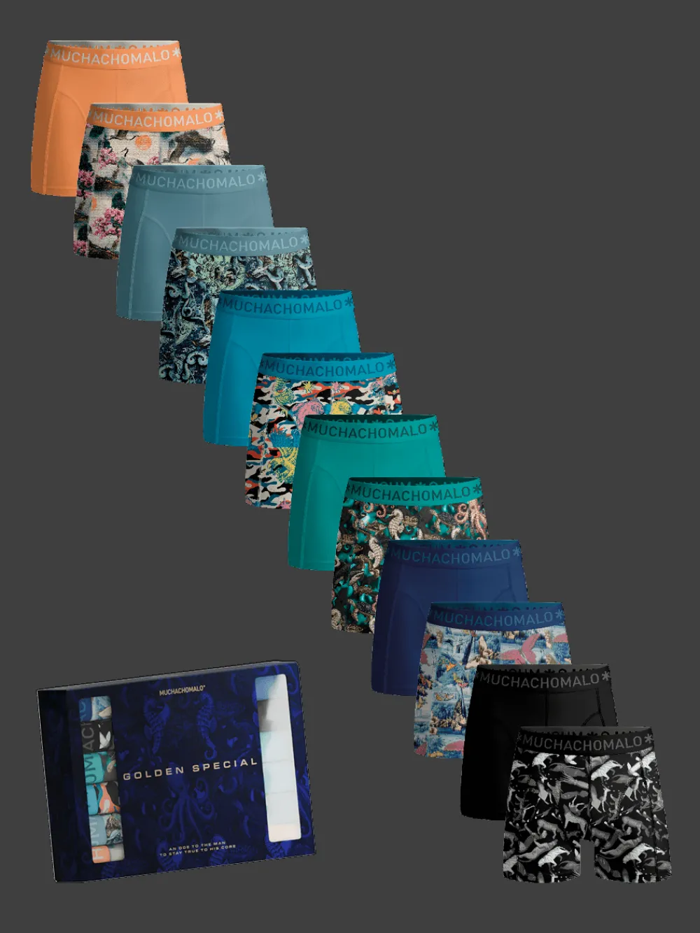 Heren 12-pack Boxershorts-Muchachomalo New