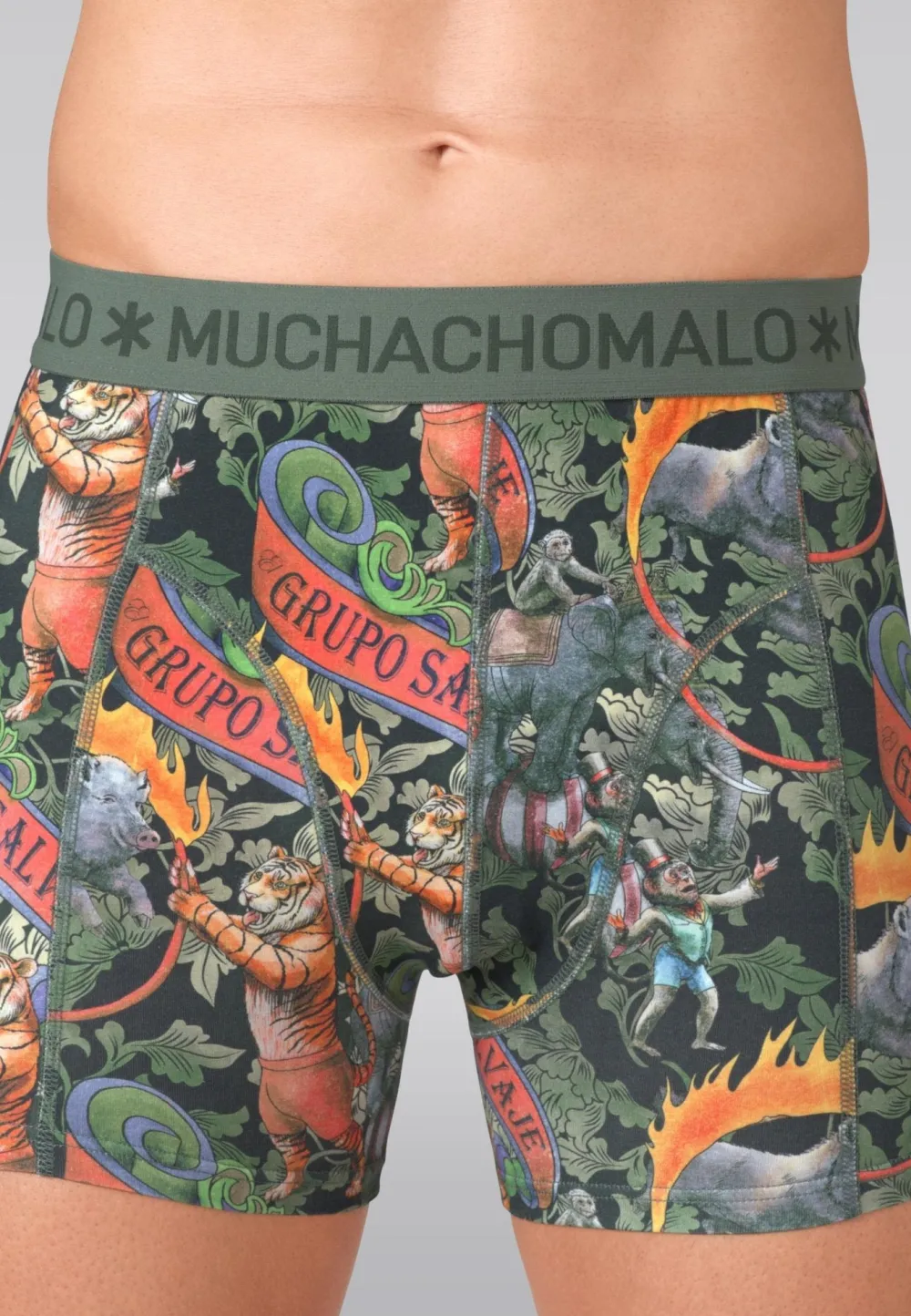 Heren 2-pack Boxershorts Circus Animals-Muchachomalo Best