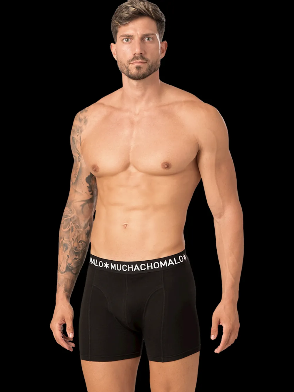 Heren 2-pack Boxershorts Effen-Muchachomalo Discount