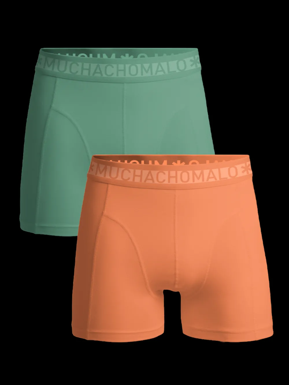 Heren 2-pack Boxershorts Effen-Muchachomalo Clearance