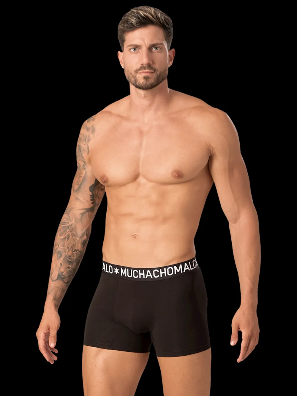 Heren 2-pack Boxershorts Effen Licht Katoen-Muchachomalo