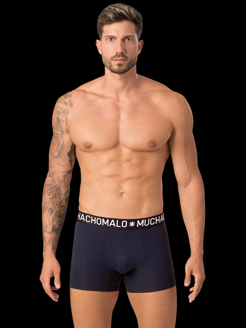 Heren 2-pack Boxershorts Effen Licht Katoen-Muchachomalo