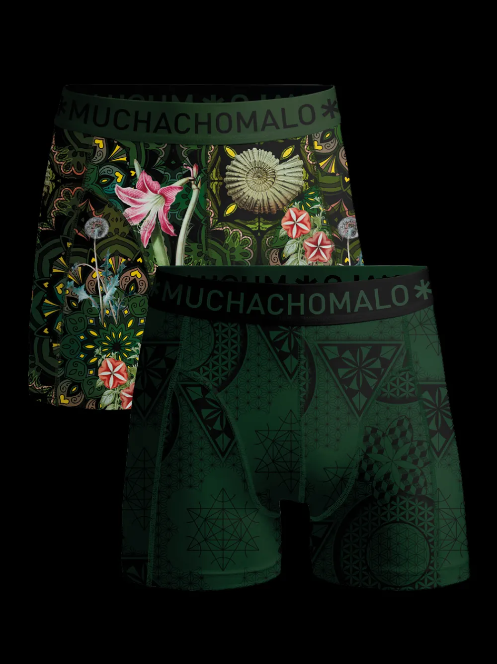 Heren 2-pack Boxershorts Geometric-Muchachomalo