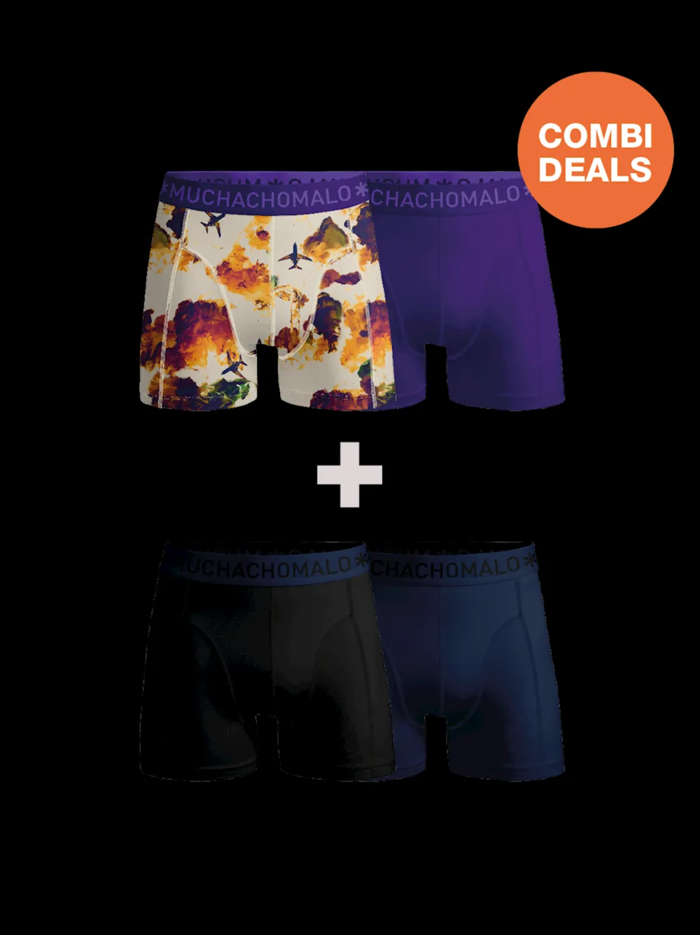 Heren 2+2-pack Boxershorts Print-Muchachomalo Hot