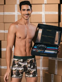 Heren 12-pack Boxershorts Print/Effen-Muchachomalo Sale