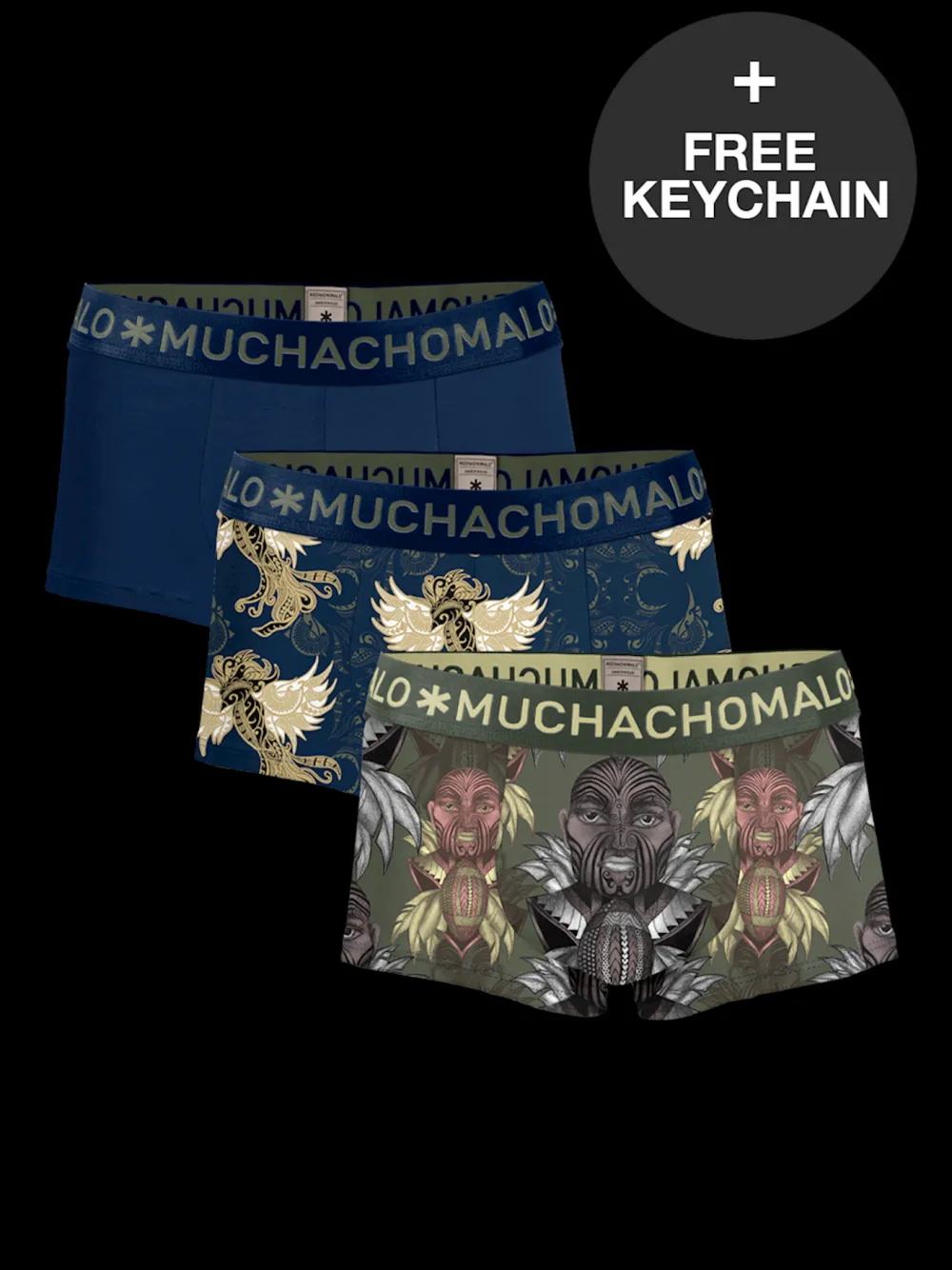 Heren 3-pack Trunks King Maori-Muchachomalo Hot