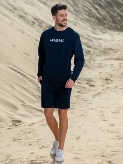 Heren Sweater Blauw-Muchachomalo Outlet