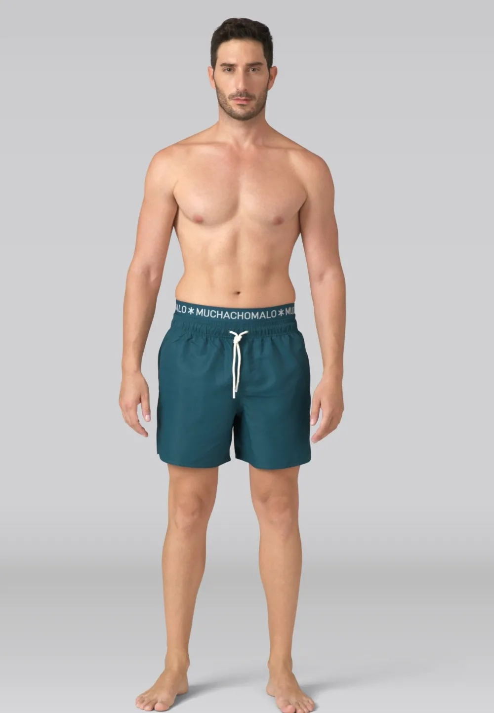 Heren zwembroek donkergroen-Muchachomalo Hot