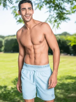 Heren Zwembroek Lichblauw + Gratis Microfiber boxershort-Muchachomalo Hot