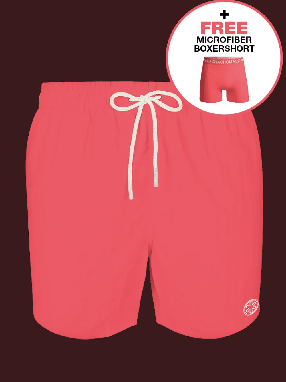 Heren zwembroek neon roze-Muchachomalo