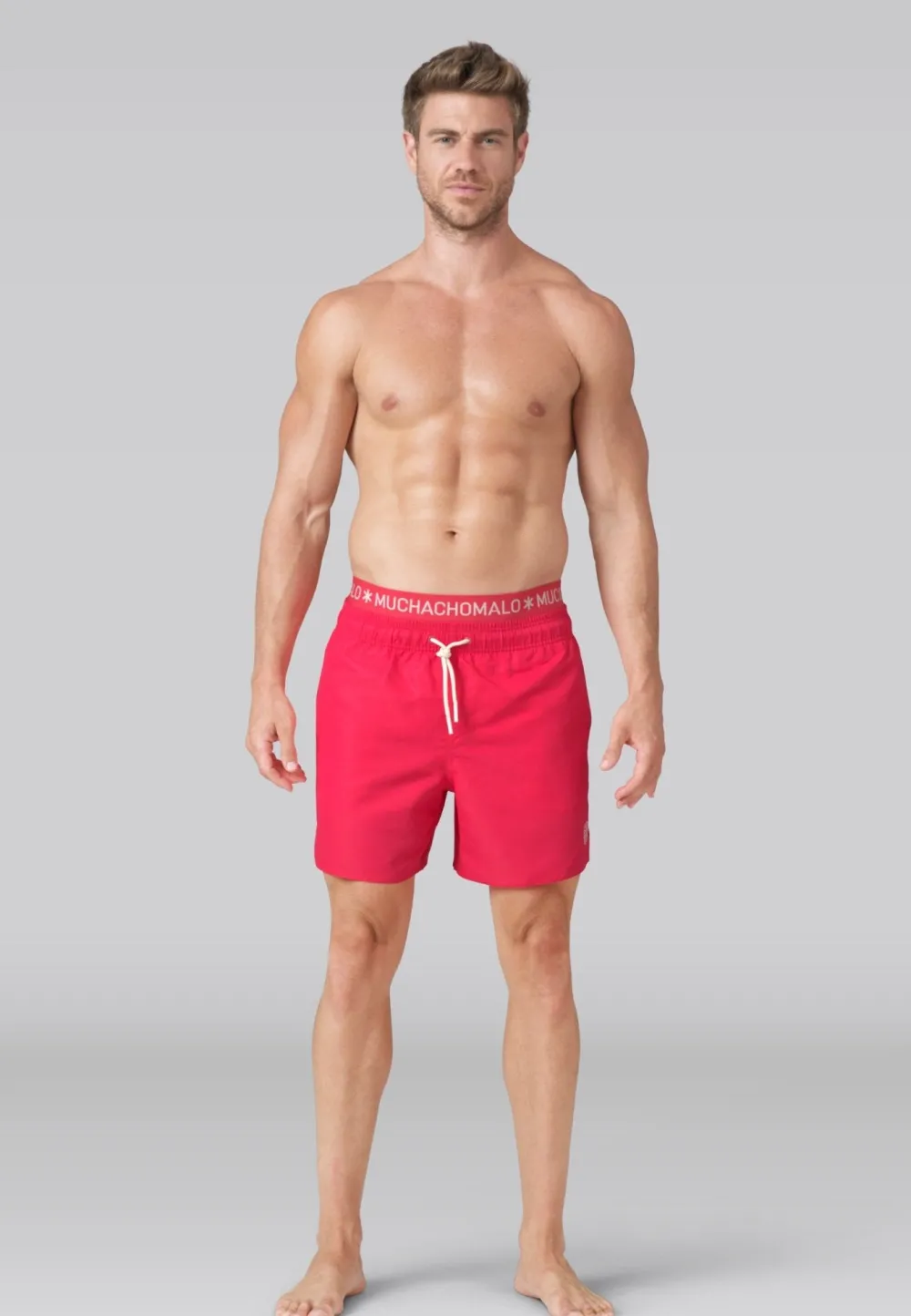 Heren zwembroek neon roze-Muchachomalo