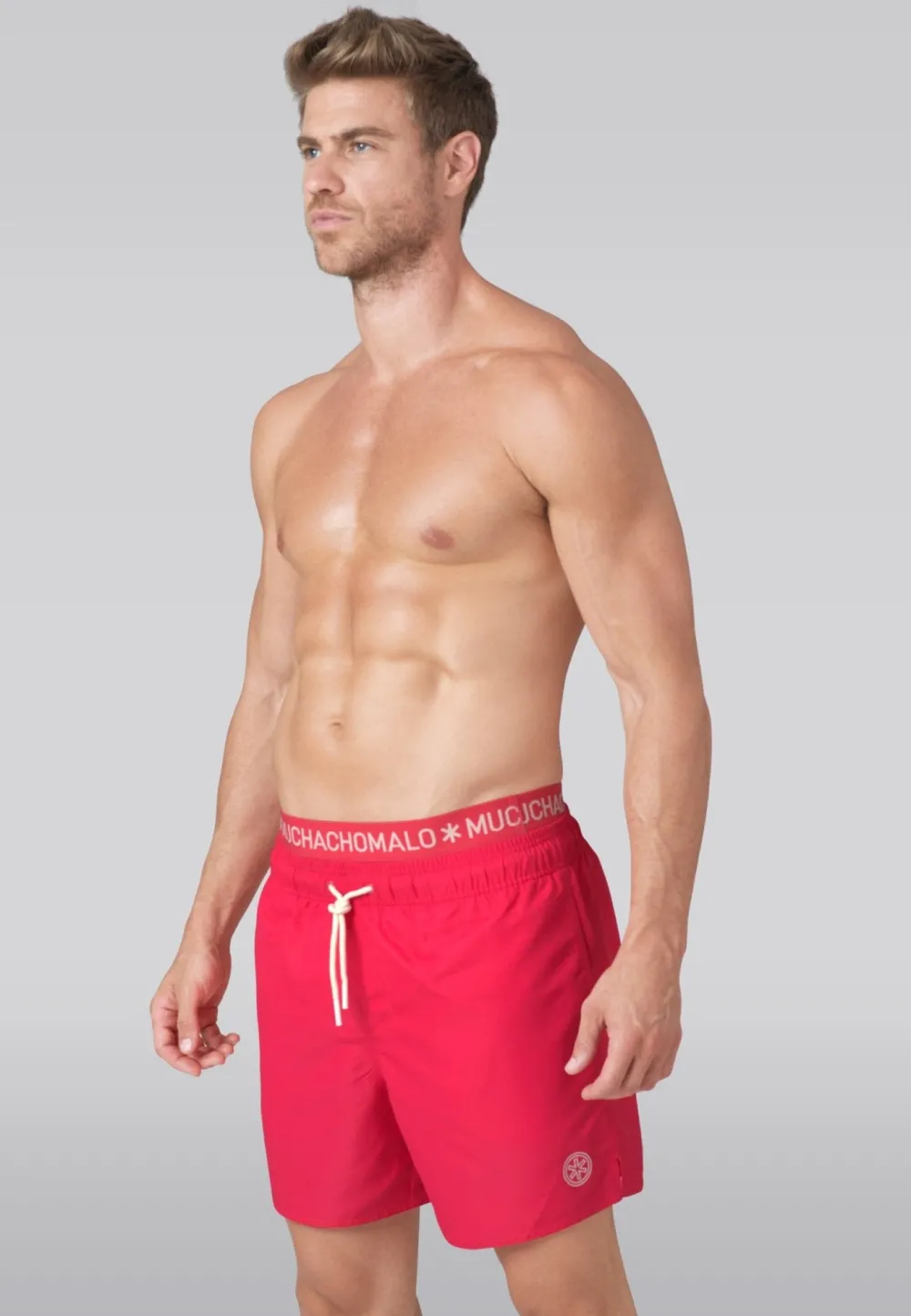 Heren zwembroek neon roze-Muchachomalo