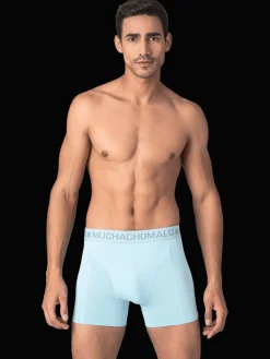 Heren Zwembroek Print Lichtblauw + Gratis Microfiber boxershort-Muchachomalo Sale