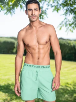 Heren Zwembroek Print Lichtgroen + Gratis Microfiber boxershort-Muchachomalo Discount