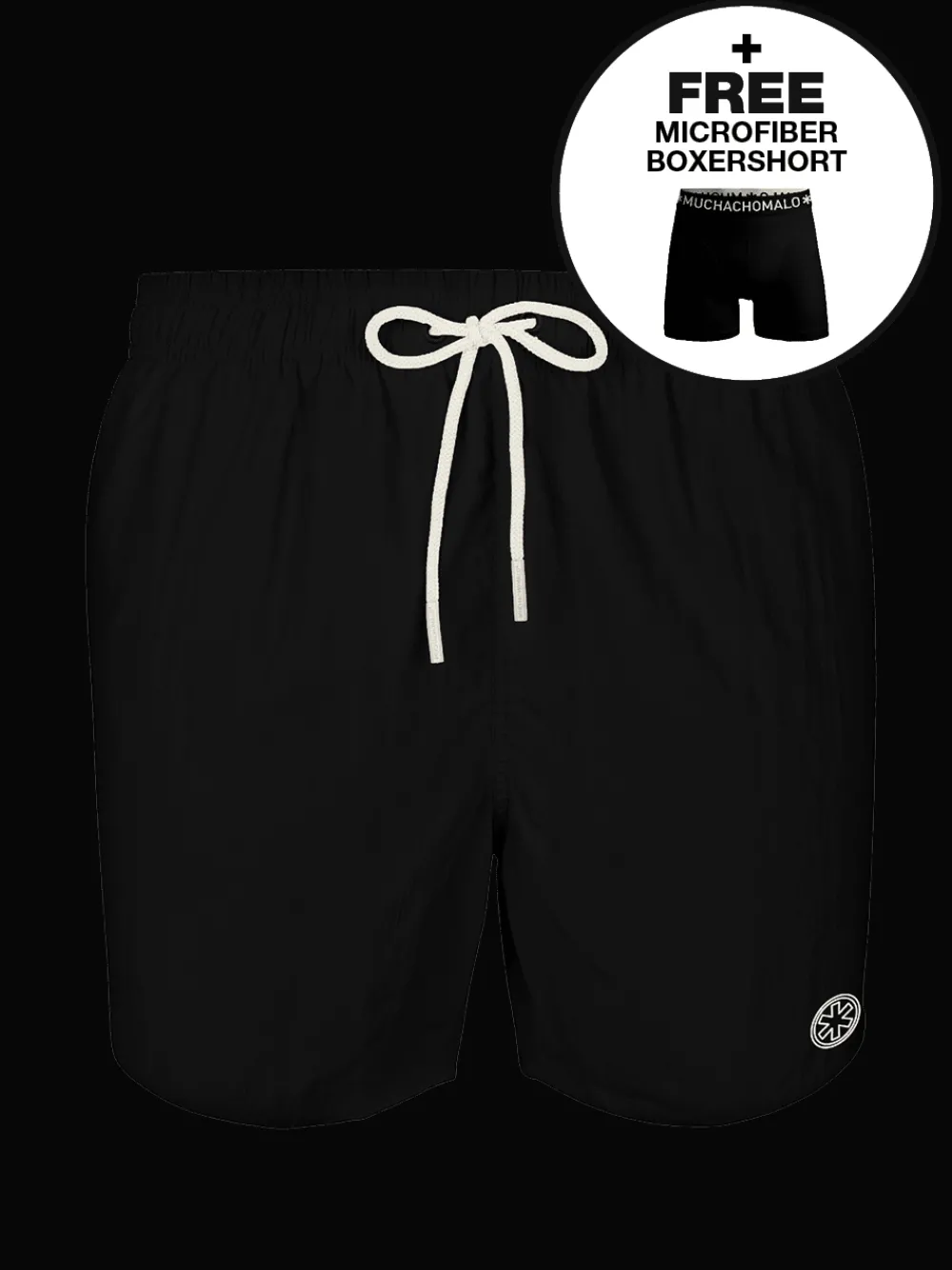 Heren zwembroek zwart-Muchachomalo Discount