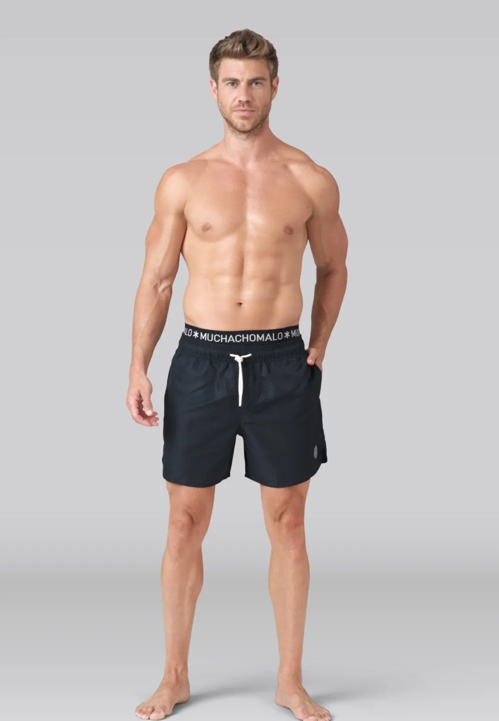 Heren zwembroek zwart-Muchachomalo Discount