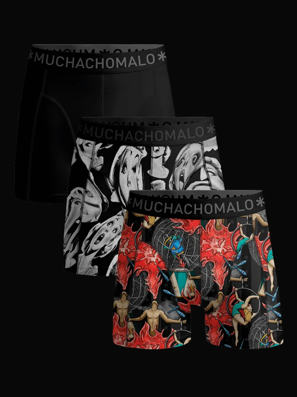 Jongens 3-pack Boxershorts Circus-Muchachomalo New